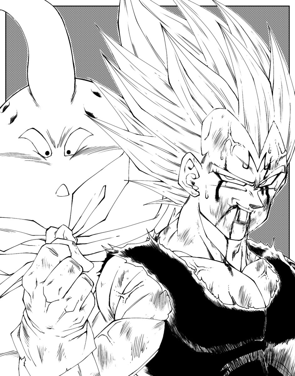 貴様の片付け方がわかったぜ…やっとな…」 #ドラゴンボール #イラスト