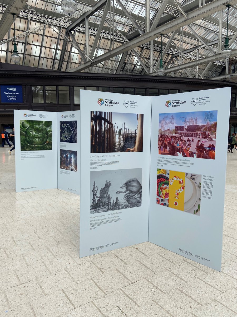 StrathImages's tweet image. Sneak peak at Images of Research in Glasgow Central👀
Keep an eye out for the exhibit when you are passing through! Head down before the 10th of June to catch it before it leaves! ⏳ #EngageStrath
@NetworkRailGLC @GlasgowSciFest @UniStrathclyde @EngageStrath #GlaSciFest