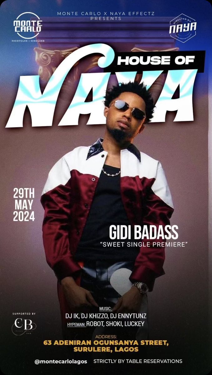 gidibadass's tweet photo. I will be out and singing with every fiber in ME tonight with @nayaeffectz Live at Monte Carlo Surulere 🔥🔥🔊 #SweetByGidibadass ❤️ https://t.co/jOrHZrdGbO