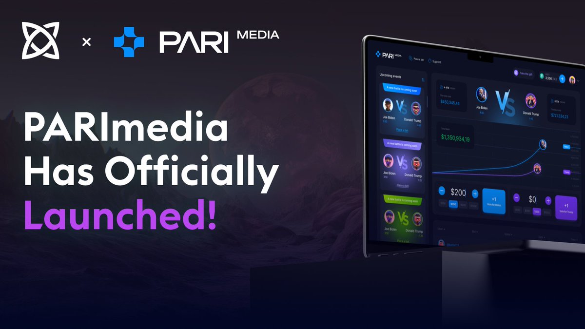 We are thrilled to announce that PARImedia is now LIVE!

This revolutionary platform is set to transform prediction market through the power of decentralized technology.

🔔 PARImedia stands as a testament to the innovative spirit of the CyberBase ecosystem, showcasing our