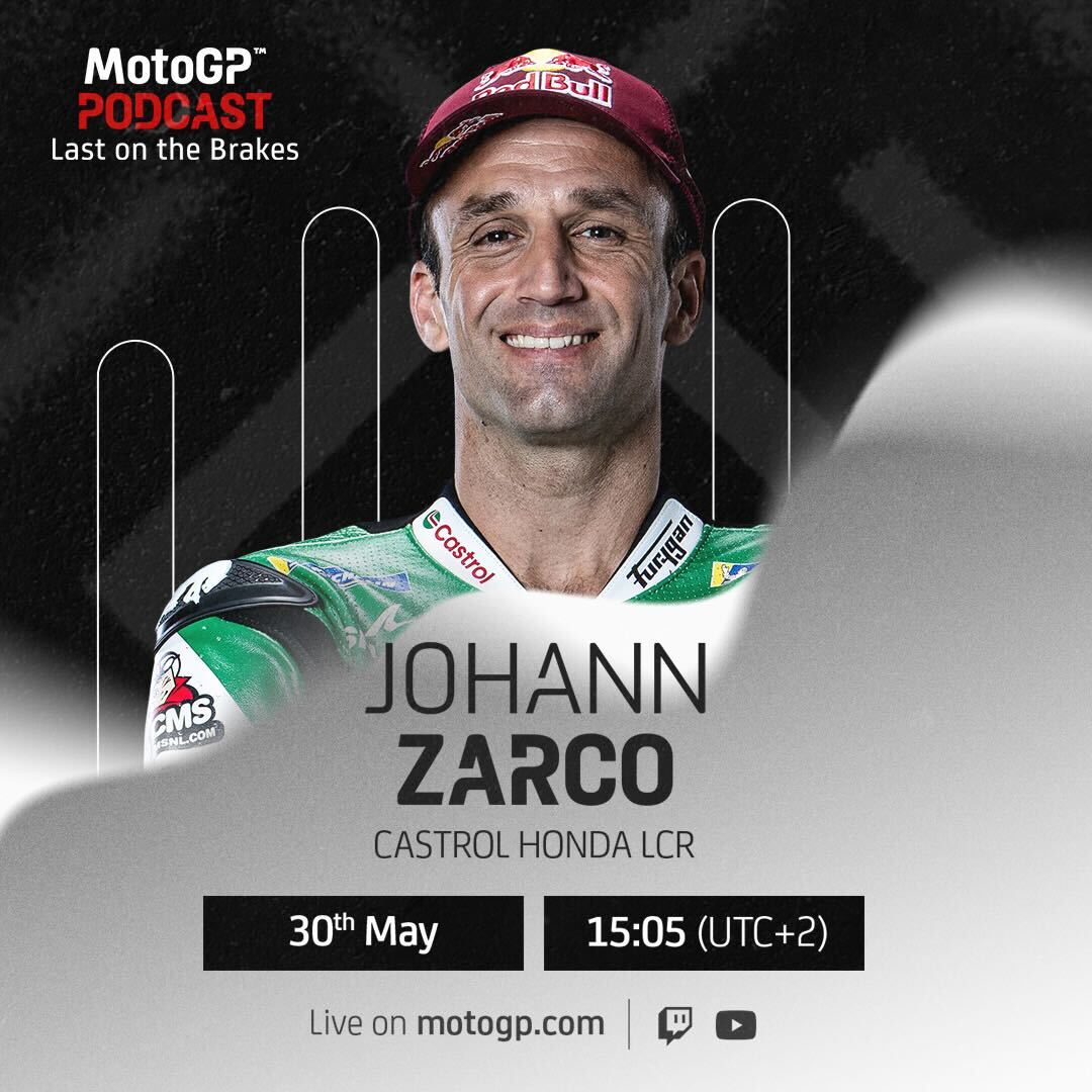 🎙️ It's @lcr_team's @JohannZarco1 who's our next special guest on the #MotoGPPodcast! Don't forget to send your questions below and make sure you tune in tomorrow at 15:05 (UTC +2) 👇⏰ #ItalianGP 🇮🇹