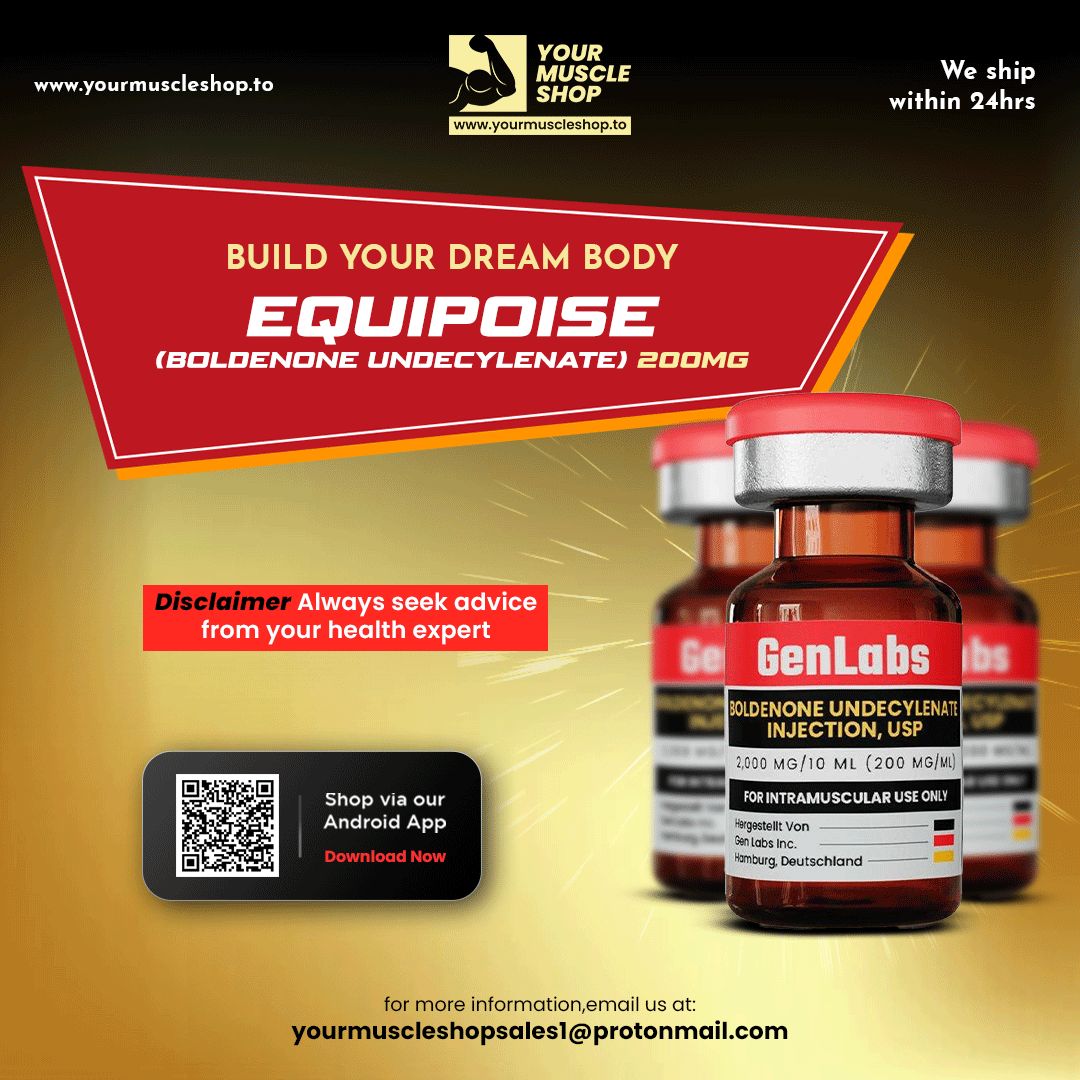 BUILD YOUR DREAM BODY EQUIPOISE
(BOLDENONE UNDECYLENATE) 200MG

#Yourmuscleshop #Bodybuilding #Orals  #injectables #Equipoise

Join our Telegram Group for exclusive deals & Promotional Offers :

t.me/yourmuscleshop

            Visit here ⬇️

       Yourmuscleshop.to