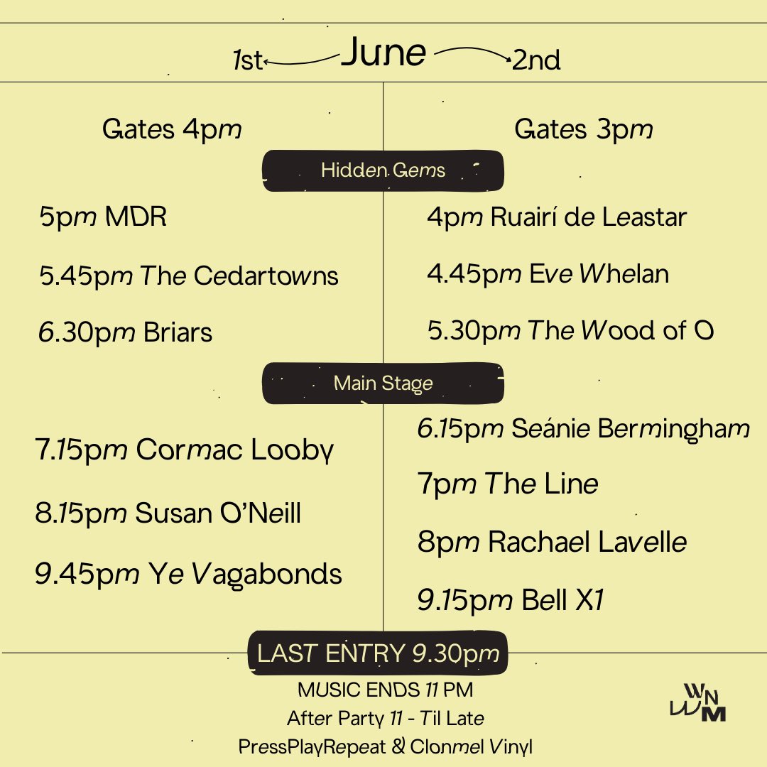 Only Saturday passes are left, so come out to hear the incredible @yevagabonds @SoundsofSON @Cormacloobymuso @BRIARSOfficial & more! 📍@HotelRaheen this Saturday ☀️ 🎟️ whennextwemeet.ie