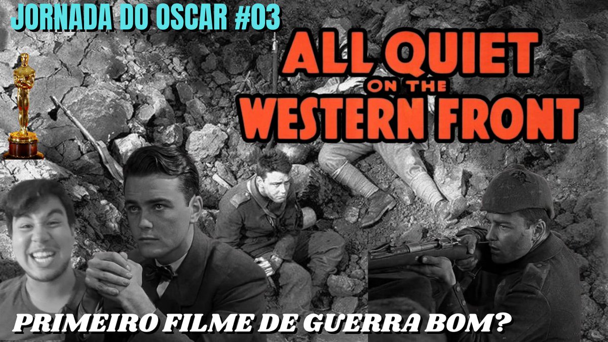 CultsGenius's tweet photo. E aí Nerdboy!

Voltamos com o quadro Jornada do Oscar, e dessa vez vamos falar sobre o 4° filme a ter ganhado o Oscar de Melhor Filme: Sem Novidade No Front. Sim, o filme original do remake premiado do ano passado.

Link para o vídeo completo:
https://t.co/cmR3Vecw6s https://t.co/COCTLs3gKY