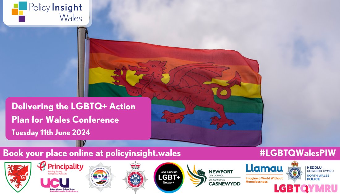 insightwales's tweet image. Do not miss our Delivering the LGBTQ+ Action Plan for Wales Conference on 11th June 2024! 🏳️🌈🏳️⚧️
For 20% off use code TW4201 here ⬇️ policyinsight.wales/conferences-an……
#LGBTQWalesPIW
@alex_arkeonerd @LisaCordery @NWPolice