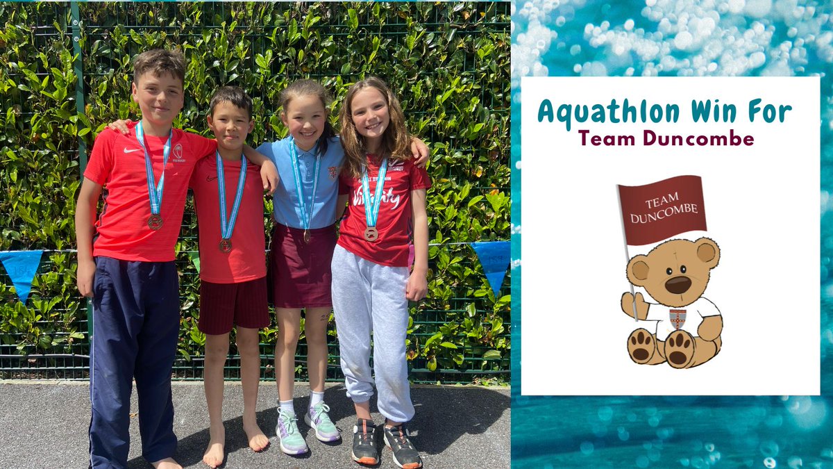 Four of our #TeamDuncombe athletes traveled to Surrey for an Aquathlon event, competing in swimming and running against 140 participants. All four finished in the top half, with one pupil securing 2nd place overall and being crowned the Year 5 champion.  Well done!

#CognitaWay