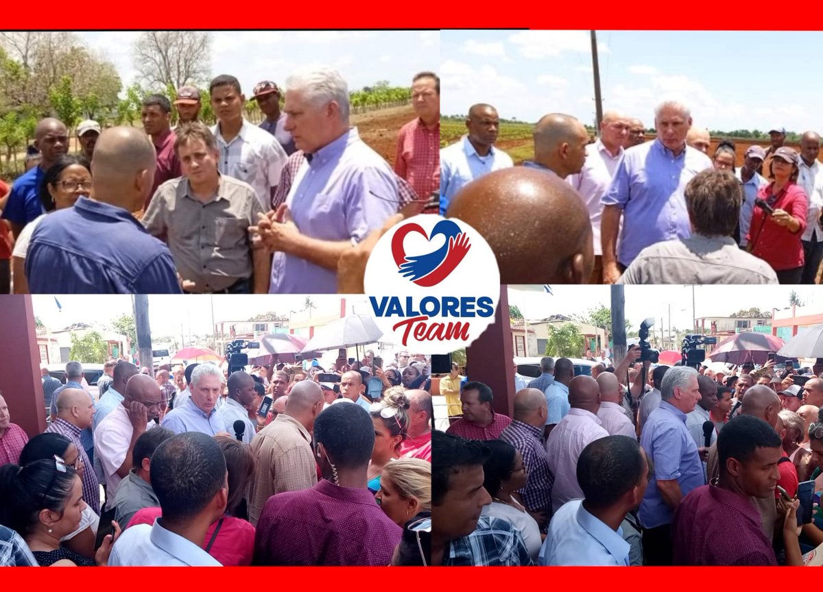 🗣 #YoSigoAMiPresidente 🇨🇺 💥 Visita @DiazCanelB 🇨🇺 Jagüey Grande en #Matanzas 🇨🇺. 👉Intercambia con productores de la Granja 1 Victoria de Girón y con el pueblo. 👉🏻Los matanceros orgullosos, con el compromiso del trabajo y la producción. #ValoresTeam 🕊 #MatancerosEnVictoria 🇨🇺