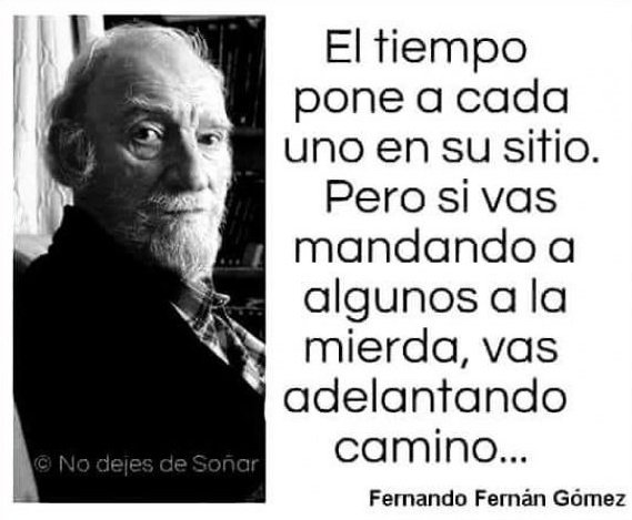 Estos últimos meses he tenido que bloquear a cientos de fascistas, sionistas y similares, y no he dicho nada, pero hoy sí.

«El tiempo pone a cada uno en su sitio, pero, si vas mandando a algunos a la mierda, vas adelantando camino»

Fernando Fernán Gómez
Uno de los nuestros