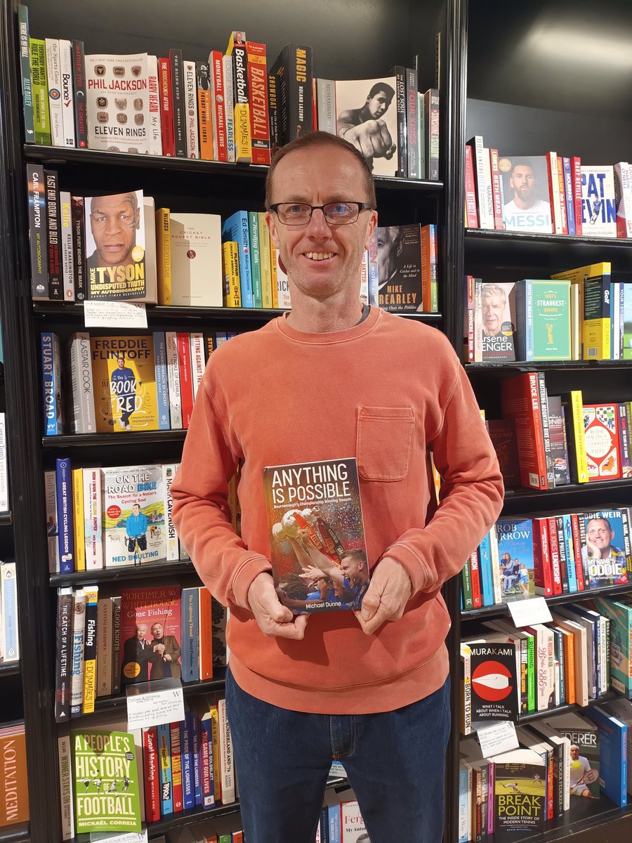 Many thanks to Waterstones in Bournemouth for displaying Anything Is Possible in the Sport section. Thrill of seeing my work like this never really gets old #afcb <a href="/PitchPublishing/">Pitch Publishing 📚 Sports Books</a>