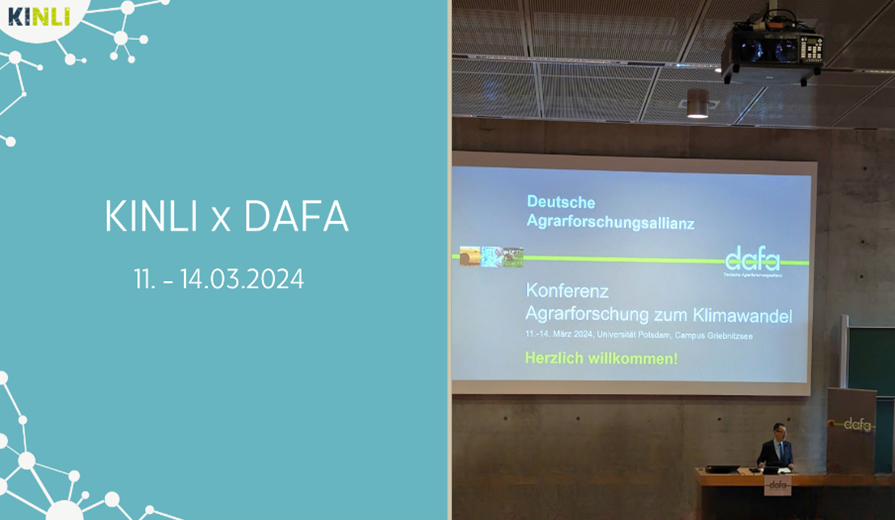 KinliProjekt's tweet image. Wissensaustausch gegen den Klimawandel 🌍👨‍🔬
KINLI war auf der Konferenz „Agrarforschung zum Klimawandel“ in Potsdam zu Gast und konnte aktuelle Ergebnisse vorstellen. Im Mittelpunkt standen Anpassungsmaßnahmen für die Landwirtschaft. #dafa #scienceinnovation #agrar