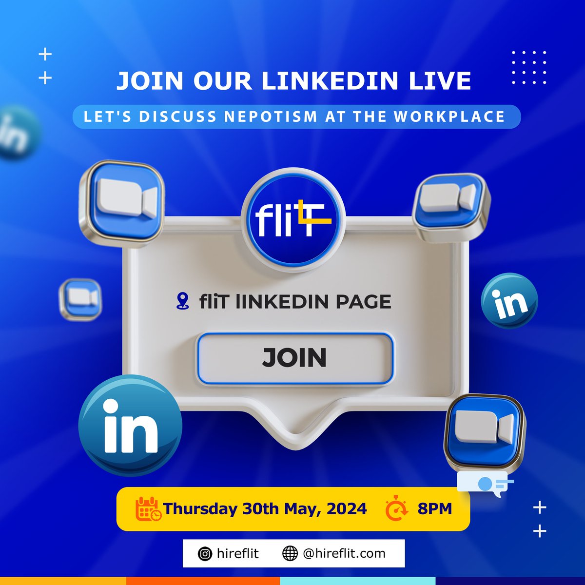 Nepotism in the workplace can have a significant impact on employee performance and overall success. 
Join us tomorrow at 8 pm as we explore this important topic and discuss ways to minimize its effects. 
Join here
👇👇👇👇👇
linkedin.com/events/flittal…
#eventothier