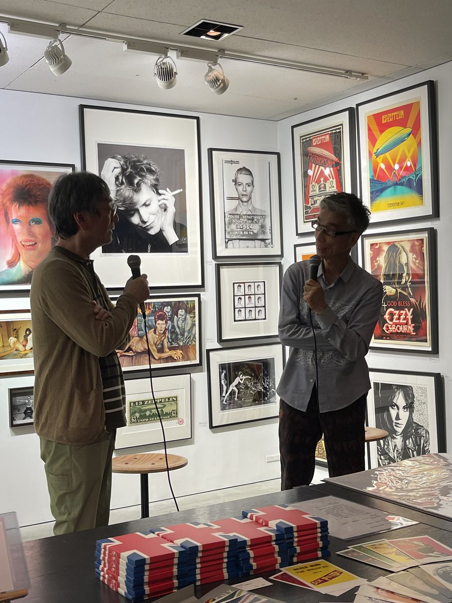 yorakengo's tweet photo. #chignitta #チグニッタ
保科好宏コレクションPART2
展示アートに関する貴重なトークが聞けた
ベストライブは
保科氏：ツェッペリン72武道館
おかけんた氏：ポリス京大西部講堂
ポリスはリハ音漏れから最高だったらしい笑 https://t.co/KZf7YeEc2M