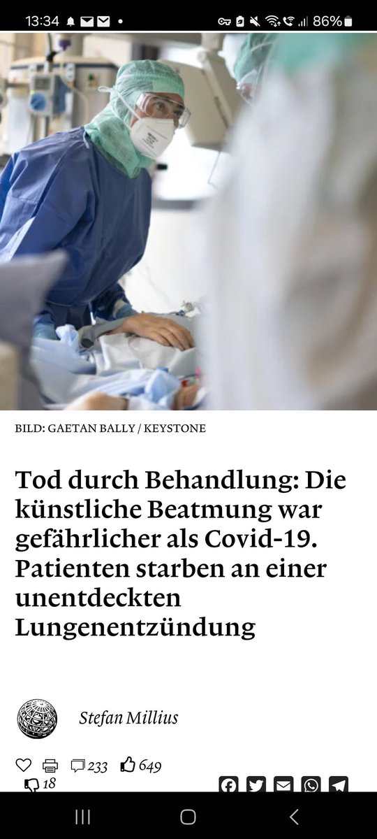 @daniel_gugger Hier ist Deutschland wurde künstlich beatmet, obwohl es in der Regel nicht nötig war. Wie viel sind dadurch in Deutschland unnötig gestorben?

Und was mich interessiert: wie welche Kosten wurden von den Krankenhäuser in Rechnung gestellt?