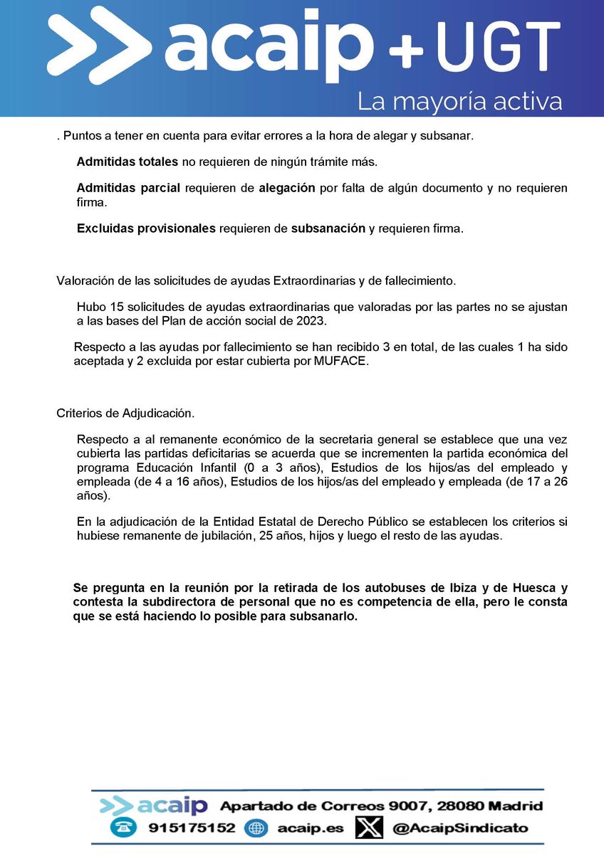 Comunicado <a href="/acaipsindicato/">ACAIP</a> reunión Plan Acción Social 2024