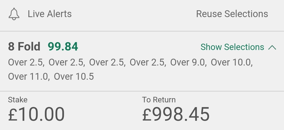 Paddythepunter's tweet photo. 𝙈𝙇𝙎 99/1 𝘼𝘾𝘾𝙐𝙈𝙐𝙇𝘼𝙏𝙊𝙍 🇺🇸🇺🇸  💷 £10 𝙧𝙚𝙩𝙪𝙧𝙣𝙨 £998 🤑

Posted in our FREE telegram ⤵️
https://t.co/aX0PDi1TXD

[£100 to 5 people if it wins - 💜 &amp; RT to enter]. ✅️ https://t.co/0RuIzfyTqe
