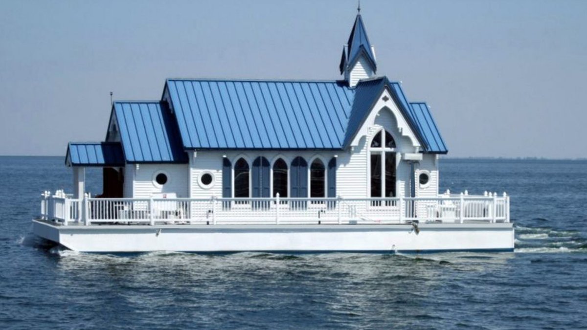 'Chapel on the Bay' turned floating condo up for sale again bit.ly/3KjvgXc