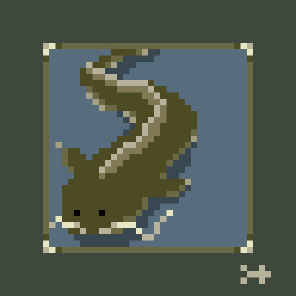 今日の32ピクセル　<conger eel>
오늘의 32픽셀!!!
#pixelart #ドット絵  #dotpict