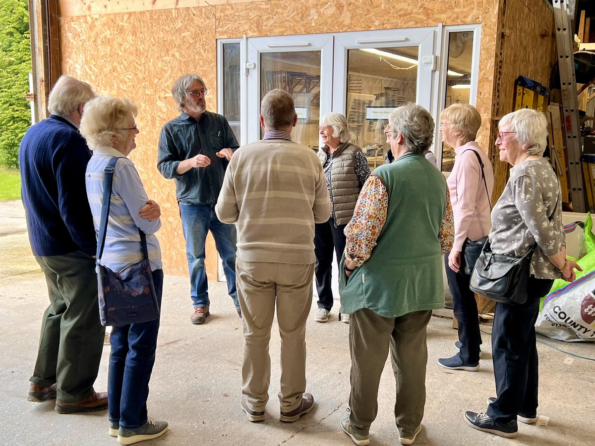 Plankbridge's tweet image. Always a pleasure to do a guided tour, today I showed the Wimborne #U3A group around the workshop and told them all about our backstory