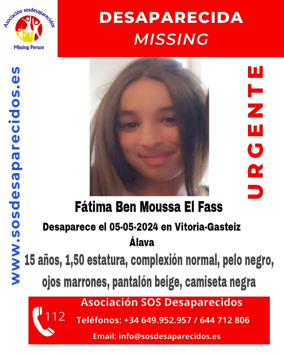 🆘 DESAPARECIDA #sosdesaparecidos #Desaparecido #Missing #España #VitoriaGasteiz #Álava Síguenos @sosdesaparecido