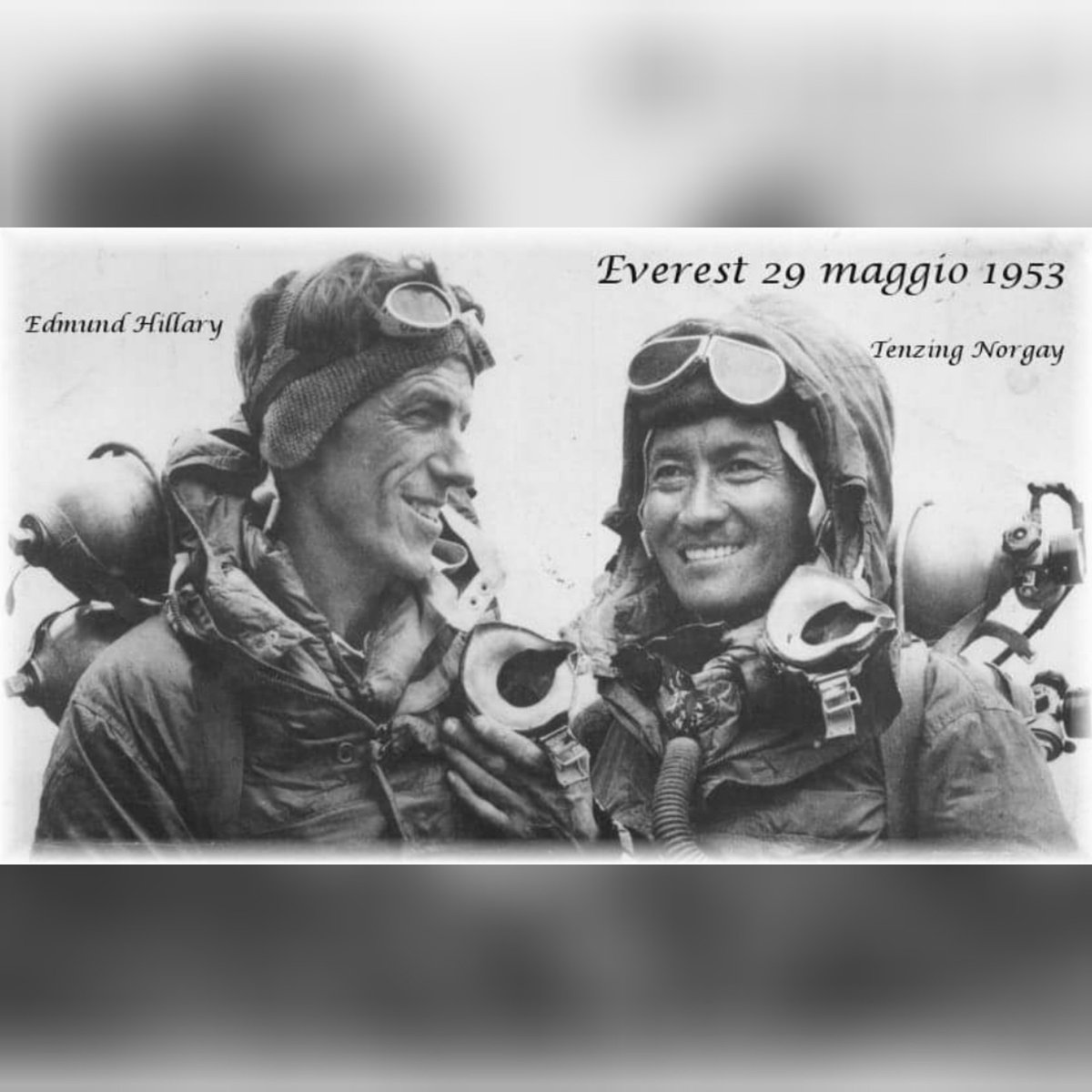 Everest Tetto del Mondo 29 maggio del 1953 il neozelandese Edmund Hillary e lo sherpa Tenzing Norgay raggiungono la vetta dell’Everest. #29maggio1953 #everest #edmundhillary #tenzingnorgay #tettodelmondo #pernondimenticare