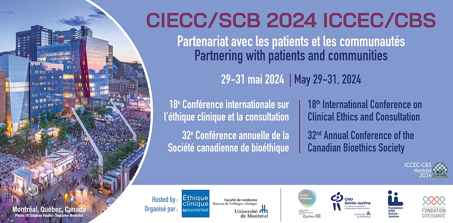 BioethicsCanada's tweet image. Welcome to the day 1 of the #ICCEC (International Conference on Clinical Ethics and Consultation) &amp;amp; #CBS-#SCB (Canadian #Bioethics Society-Société canadienne de bioéthique) conference in beautiful Montreal and online!
Opening remarks are starting soon!
#CBSCon24 #SCBCon24