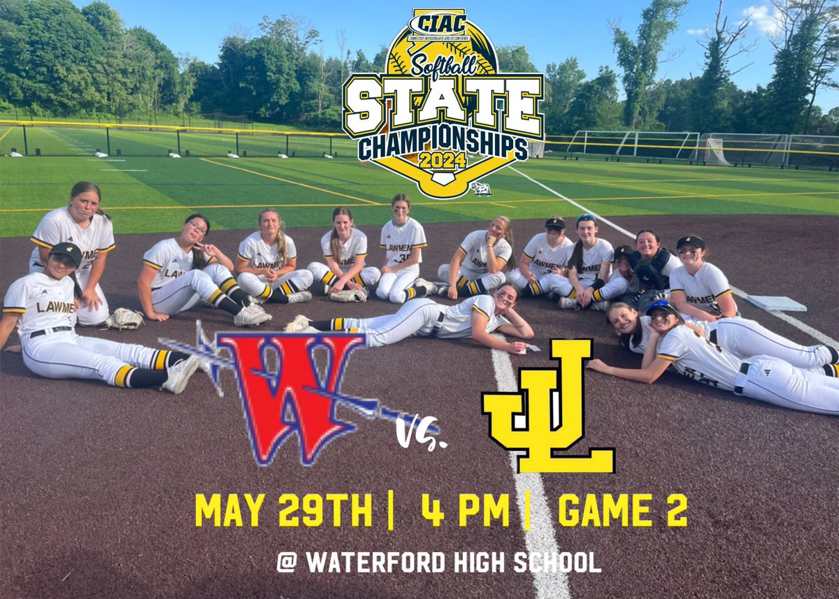 Round 2!  Girls on the road to take on #6 Waterford. 
First Pitch 4:00
#BuiltDifferent
#ctsb #SCC30