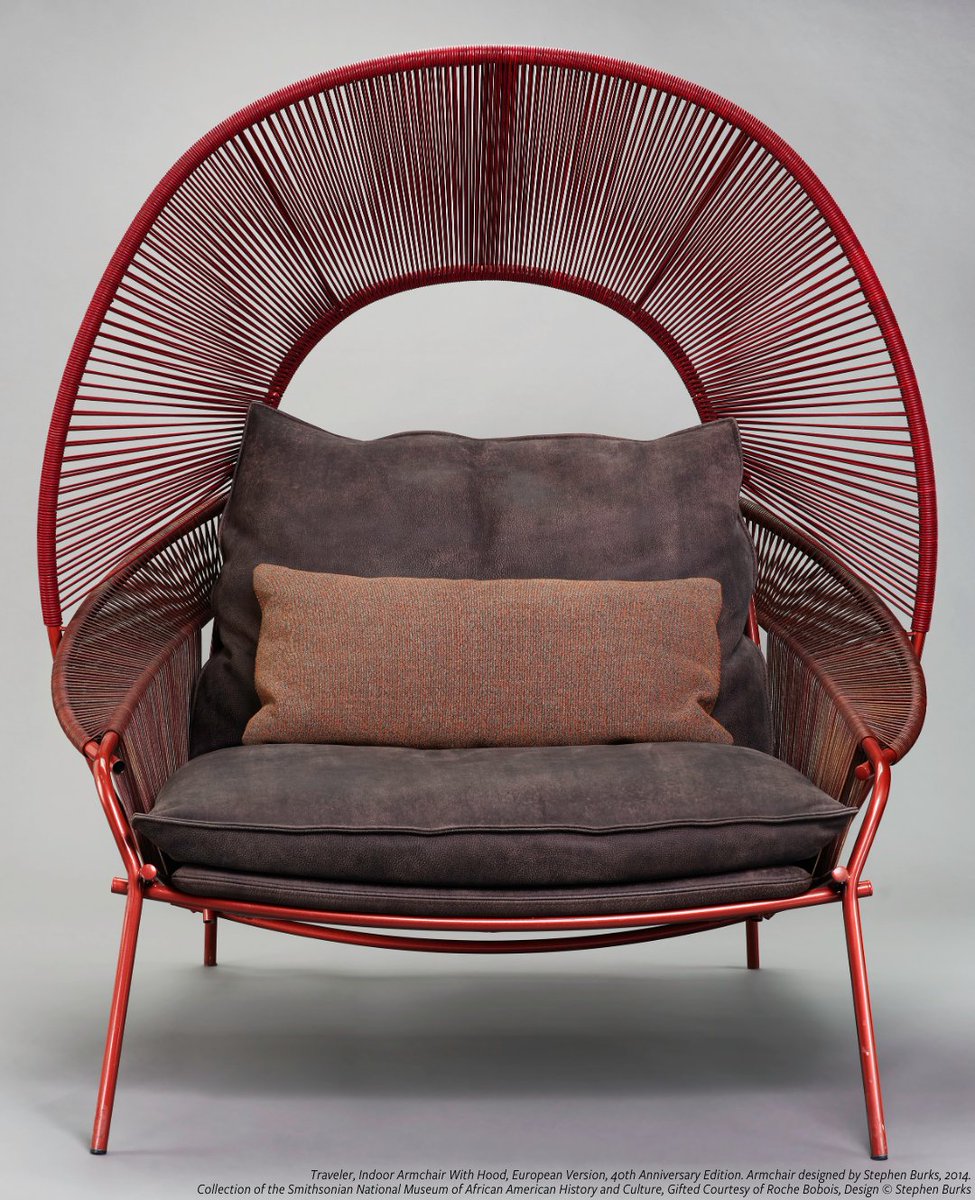 The Traveler style armchair designed by Stephen Burks. Explore more: s.si.edu/3QqUTck