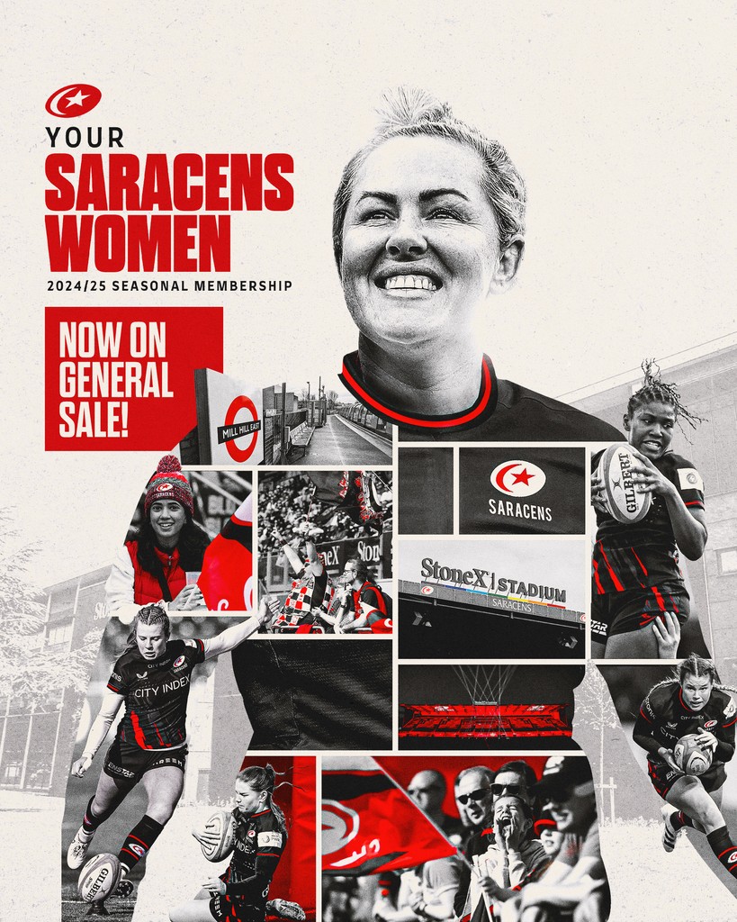 Have you secured your 2️⃣4️⃣/ 2️⃣5️⃣ Women's Seasonal Membership yet? Guarantee your seat at 𝗘𝗩𝗘𝗥𝗬 🏡 fixture for just £8️⃣0️⃣. 👇️ 🖱️: bit.ly/4b2zzSQ #YourSaracens💫