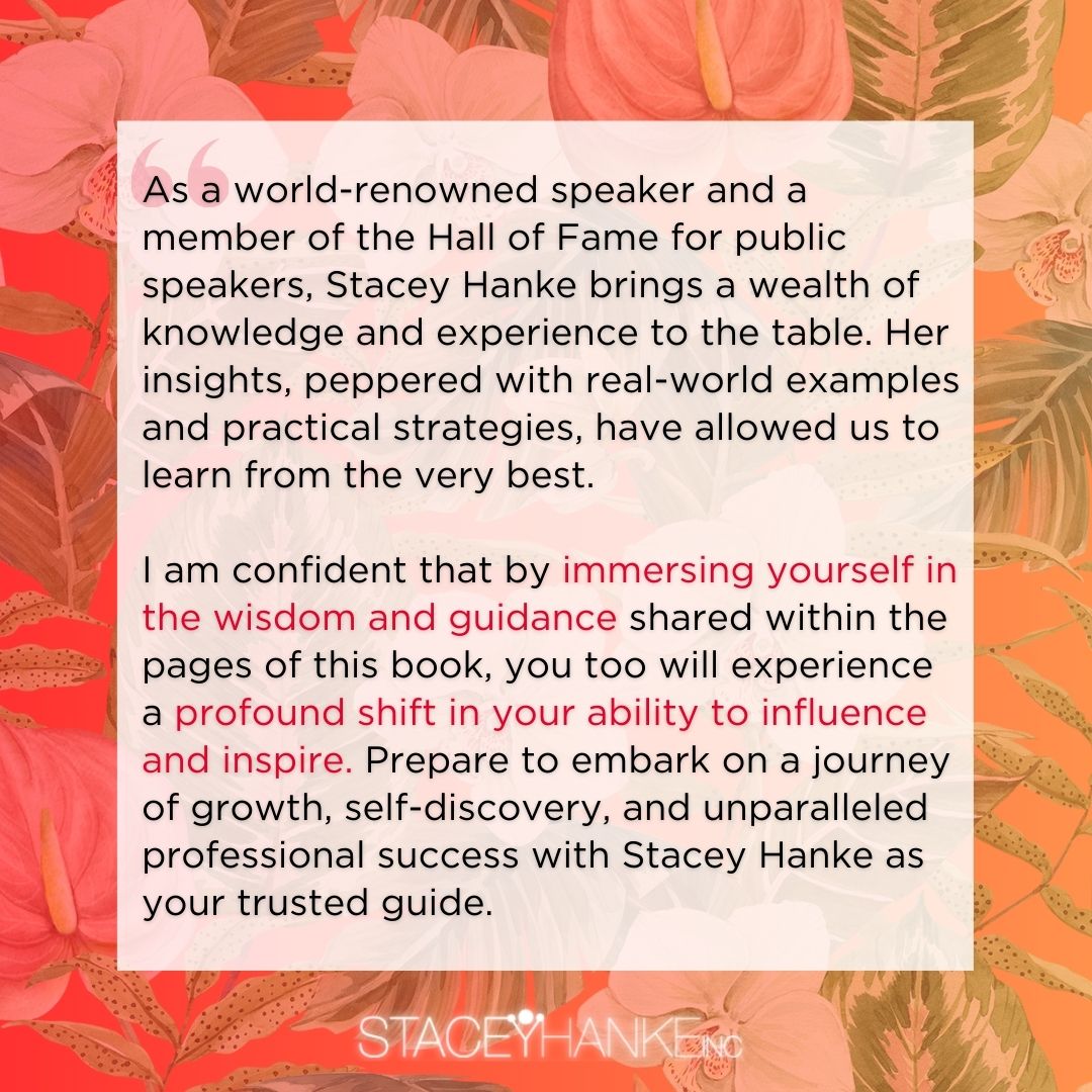 Thank you for this wonderful review! I am grateful you’ve been able to apply what you’ve learned in a practical way.

#StaceyHankeInc #InfluenceRedefined #testimonial #bookreview #corporatecommunications #executivecoaching