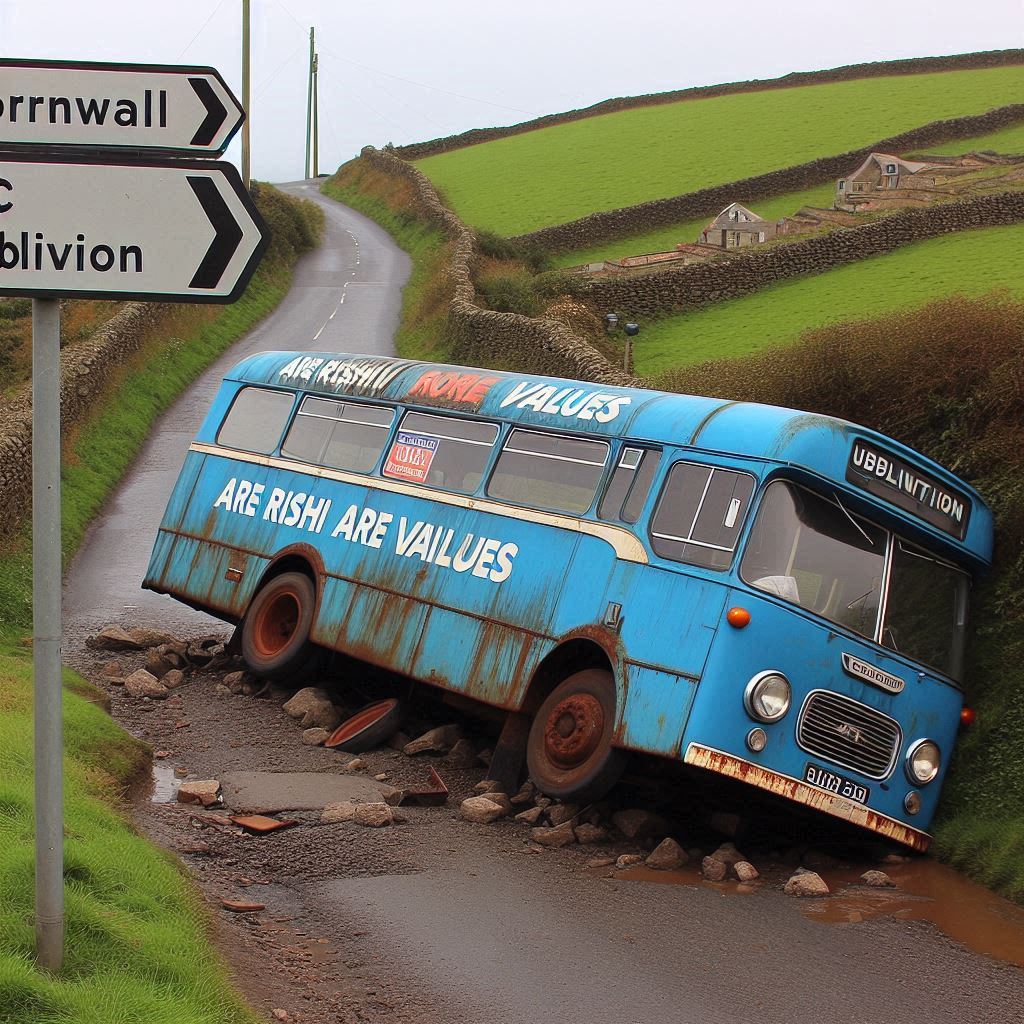 The battle bus in Cornwall today