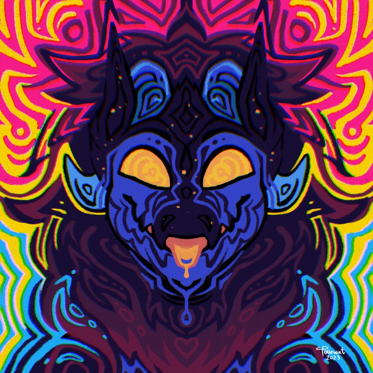 Hey Gays! 
It's almost June which means it's time to return to the roots of my 🏳️‍🌈 Psychons 🏳️‍🌈

(The 3 examples with flags are from last years Pride month ) 

I'm opening 5 slots for these to be finished within the first week of June 😇

More details below 👇