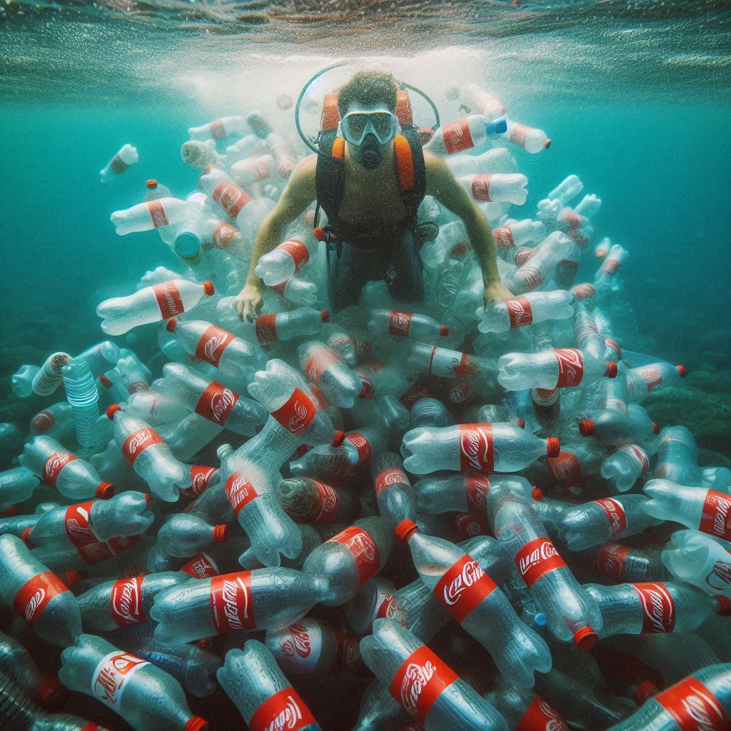 Can't swim?
#bing #aiart #PlasticWaste #PlasticBottle #environment
Prompt : Plenty of coke plastic bottles trash in the ocean. A person sunk in bottles.