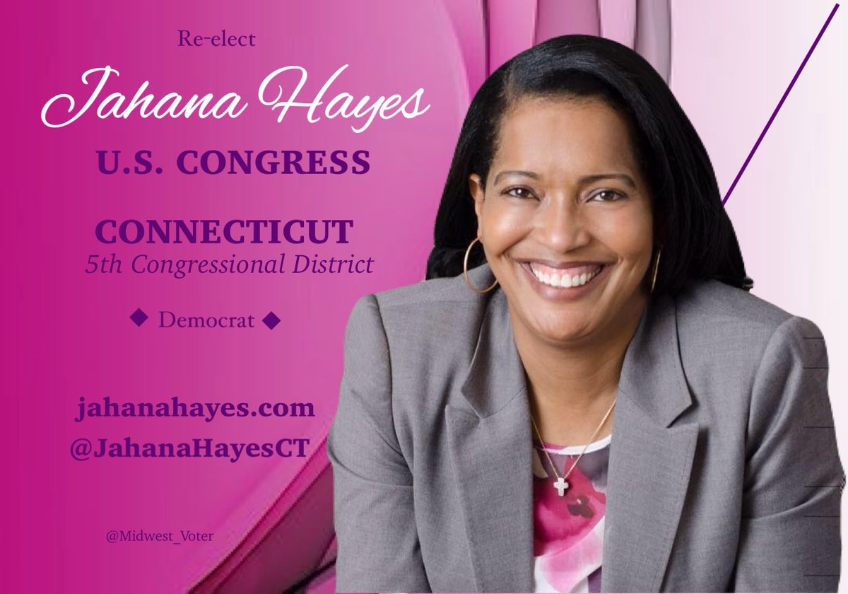 @JahanaHayesCT  wants communities to thrive. She advocates leaving no one behind and works to make sure voices of the working people are heard in D.C.

Return Jahana to U.S. Congress 

 #DemVoice1   #ONEV1 #BLUEDOT #LiveBlue #ResistanceBlue