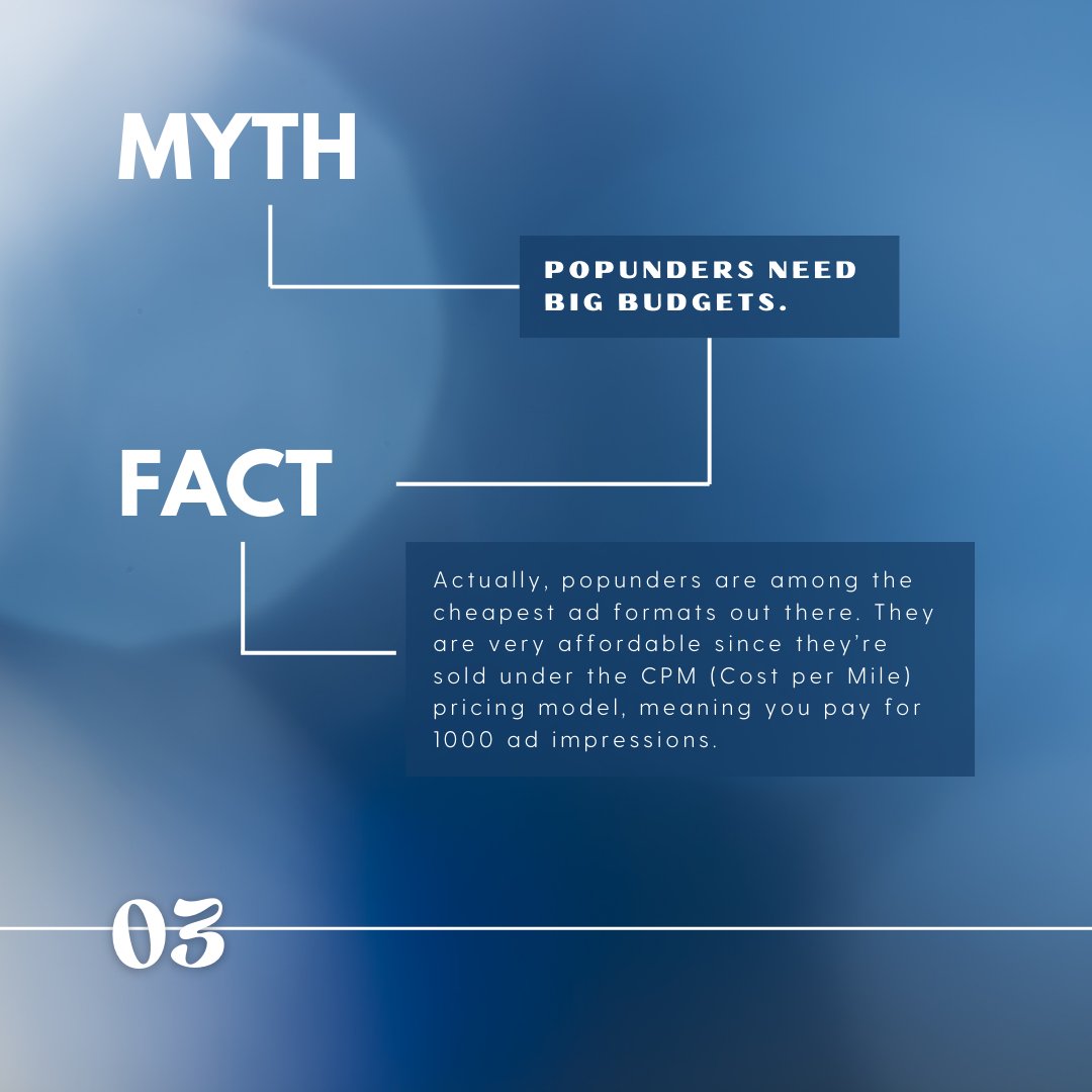Have you come across these #popunder myths?
Let's clear them up! 🧐

#popunders #CPM #AffiliateMarketing #AdNetwork #AdCampaign