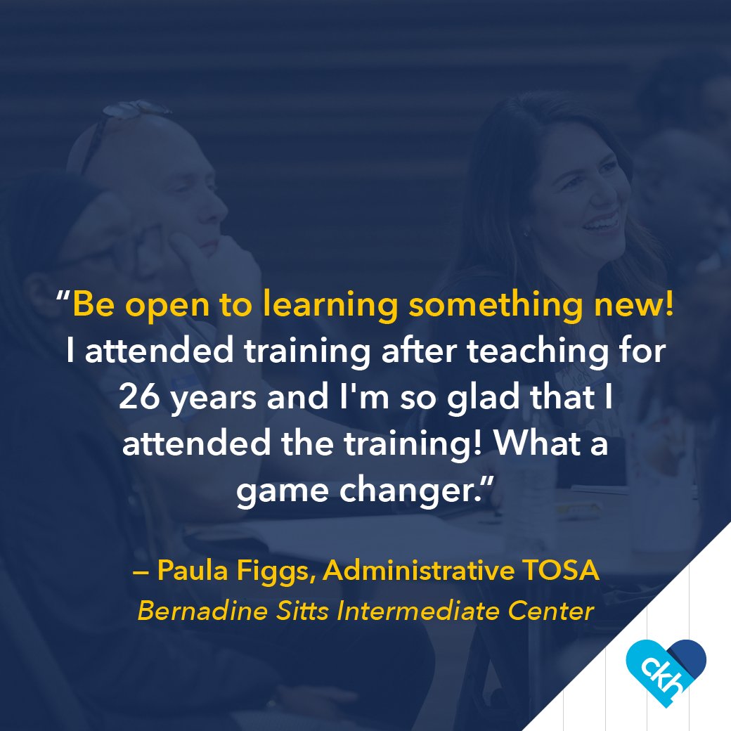 Thank you, Paula Figgs, this affirmation speaks volumes - Embracing new training can be a game changer. Cheers to growth and finding new perspectives! #ProfessionalDevelopment #Education #iHeartCKH #capturingkidshearts