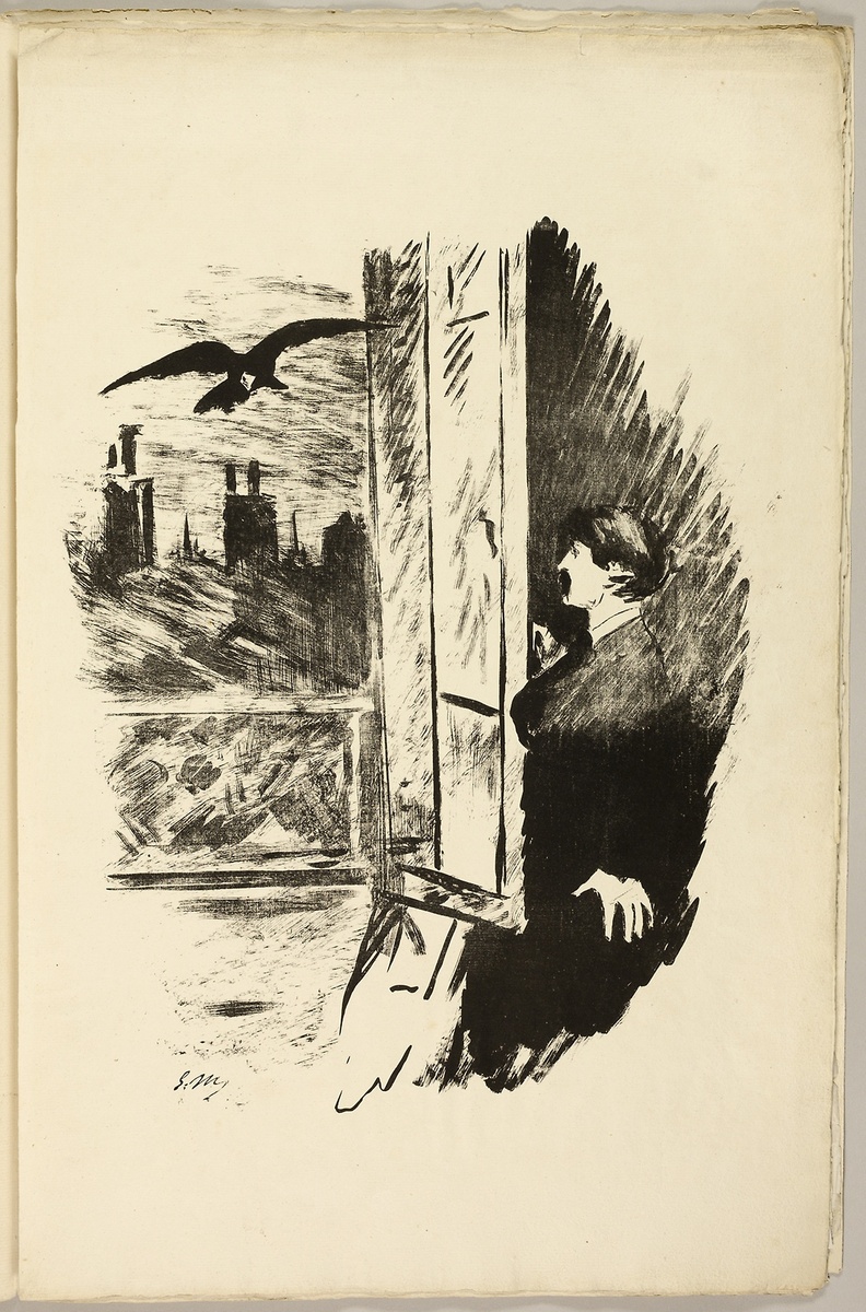 At the window ('Open here I flung the shutter...'), from The Raven (Le Corbeau) artic.edu/artworks/23496…