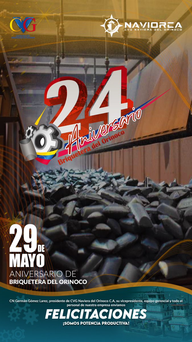 Felicidades y más éxitos a nuestros compañeros de Briquetera del Orinoco 🙏🏻👏🏻🥂 <a href="/BriqOrinoco_CVG/">Briquetera del Orinoco</a>