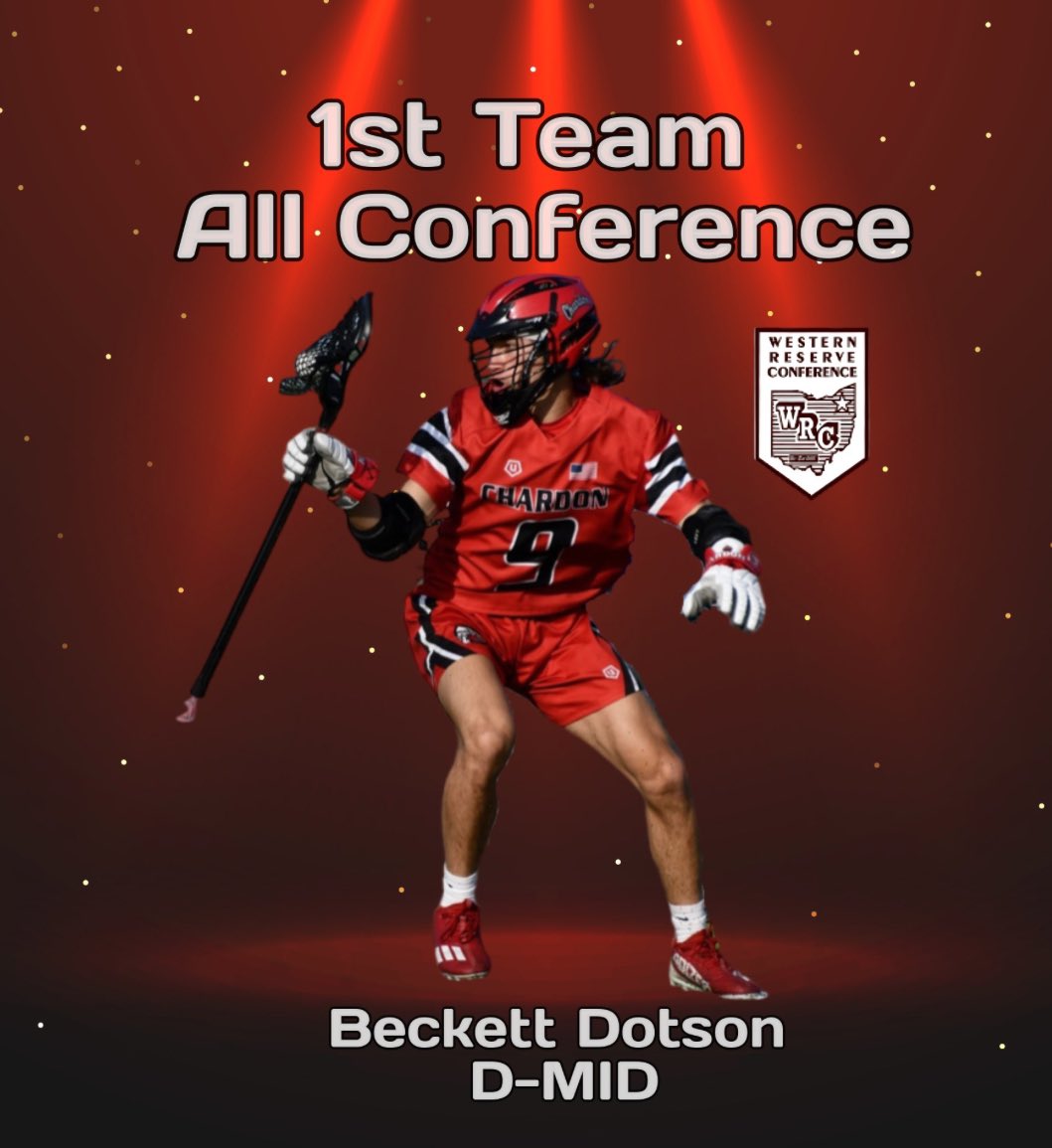 ChardonLax's tweet photo. #9 Beckett Dotson. A 2 year Junior starter and lockdown D-Middie. Beckett plays Wing-D and Clearing Middie. He has been a constant on the clears and transitions this season and his toughness carried us into the playoffs and through the 2 post-season wins. #topperup https://t.co/1YDt18unC6