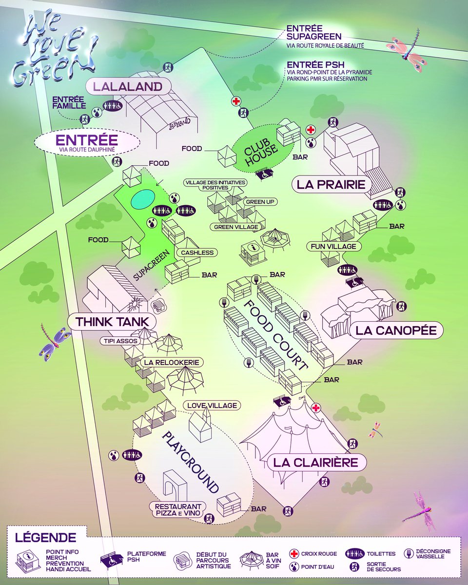 J-2 : On vous drop le plan du festival 🗺️ Le moment de vous imprégner de la map du festival est arrivé 🥳🥳 5 scènes, 50 restaurants engagés et 100% végés, le Village des Initiatives Positives, le coin chill du Playground, le Green Village et beaucoup d’autres surprises à