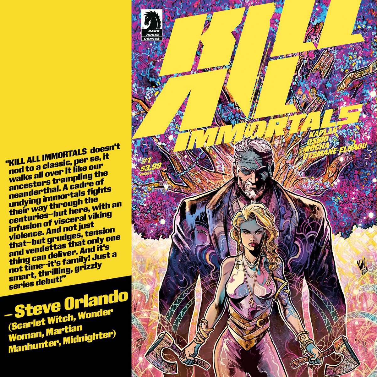 I did a variant cover for 'Kill All Immortals', a series by @DarkHorseComics. Here is next to the word of the great @thesteveorlando talking about the series!
#killallimmortals #darkhorsecomics #cover