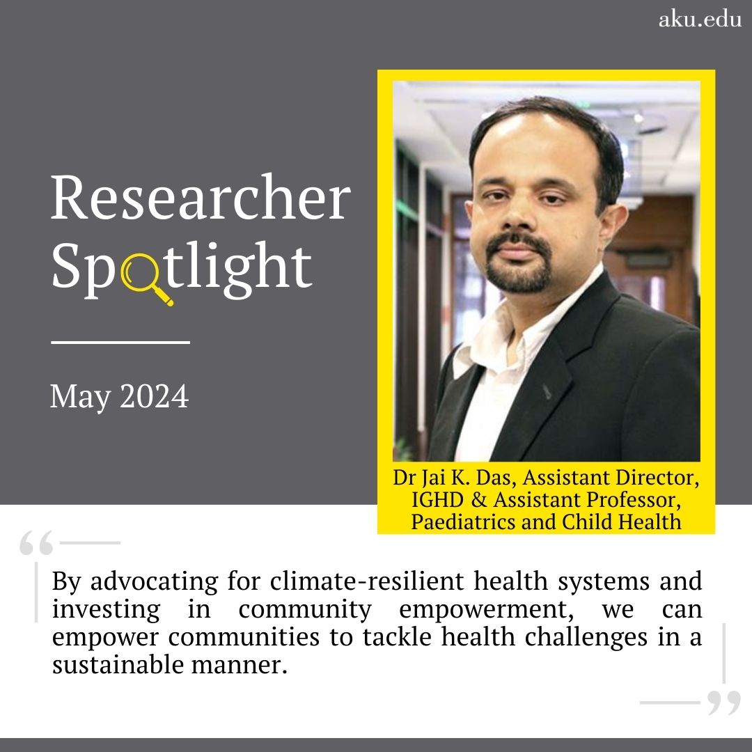 Dr Jai K. Das was listed in the prestigious Highly Cited Researchers 2023 list by @Clarivate, securing his place in the top 0.1% of researchers worldwide🌍

Dr Das is our #researcherspotlight for the month! 🌟

#AKUResearch