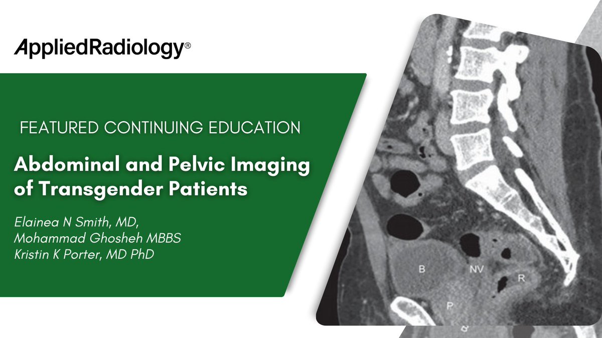 AppliedRadiology (@applied_rad) on Twitter photo New featured CE!
🔗 bit.ly/3X1hY9E
"The abd rad plays an important role in providing care for transgender and gender-diverse patients"
<a href="/elainea_smith/">Elainea Smith</a> <a href="/KPorterBham/">Kristin Porter</a>
#CME #MedEd #RadEd New featured CE!
🔗 bit.ly/3X1hY9E
"The abd rad plays an important role in providing care for transgender and gender-diverse patients"
<a href="/elainea_smith/">Elainea Smith</a> <a href="/KPorterBham/">Kristin Porter</a>
#CME #MedEd #RadEd