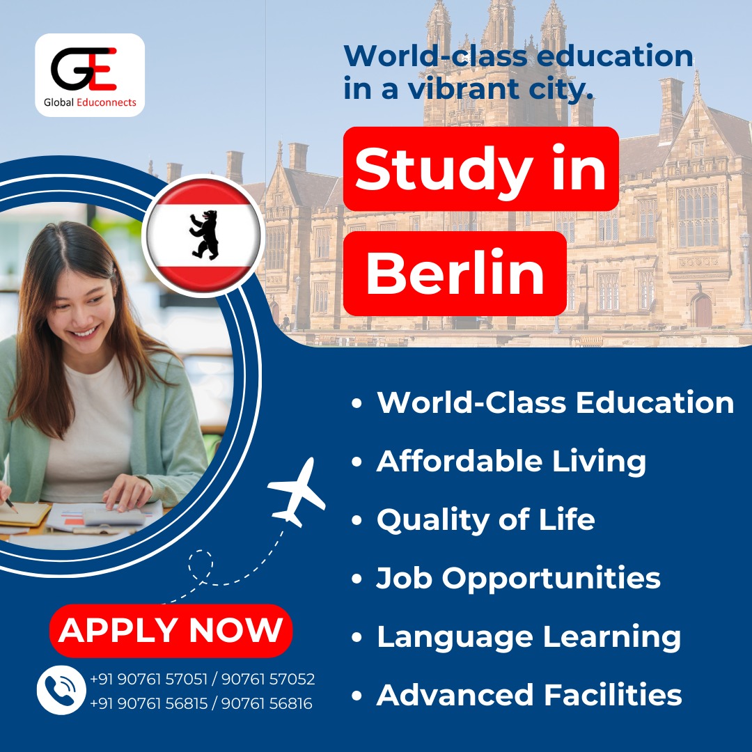 GEduconnects's tweet photo. Study in Berlin - Your Gateway to Success! 

📧 enquiry@globaleduconnects.in
📲 +91 90761 57051 / 90761 57052
📲 +91 90761 56815 / 90761 56816

#StudyInBerlin #GlobalEduConnects #OverseasEducation #StudyAbroad #Berlin2024 #globaleduconnects #mumbai #hospitality https://t.co/3mF5dP9yBu