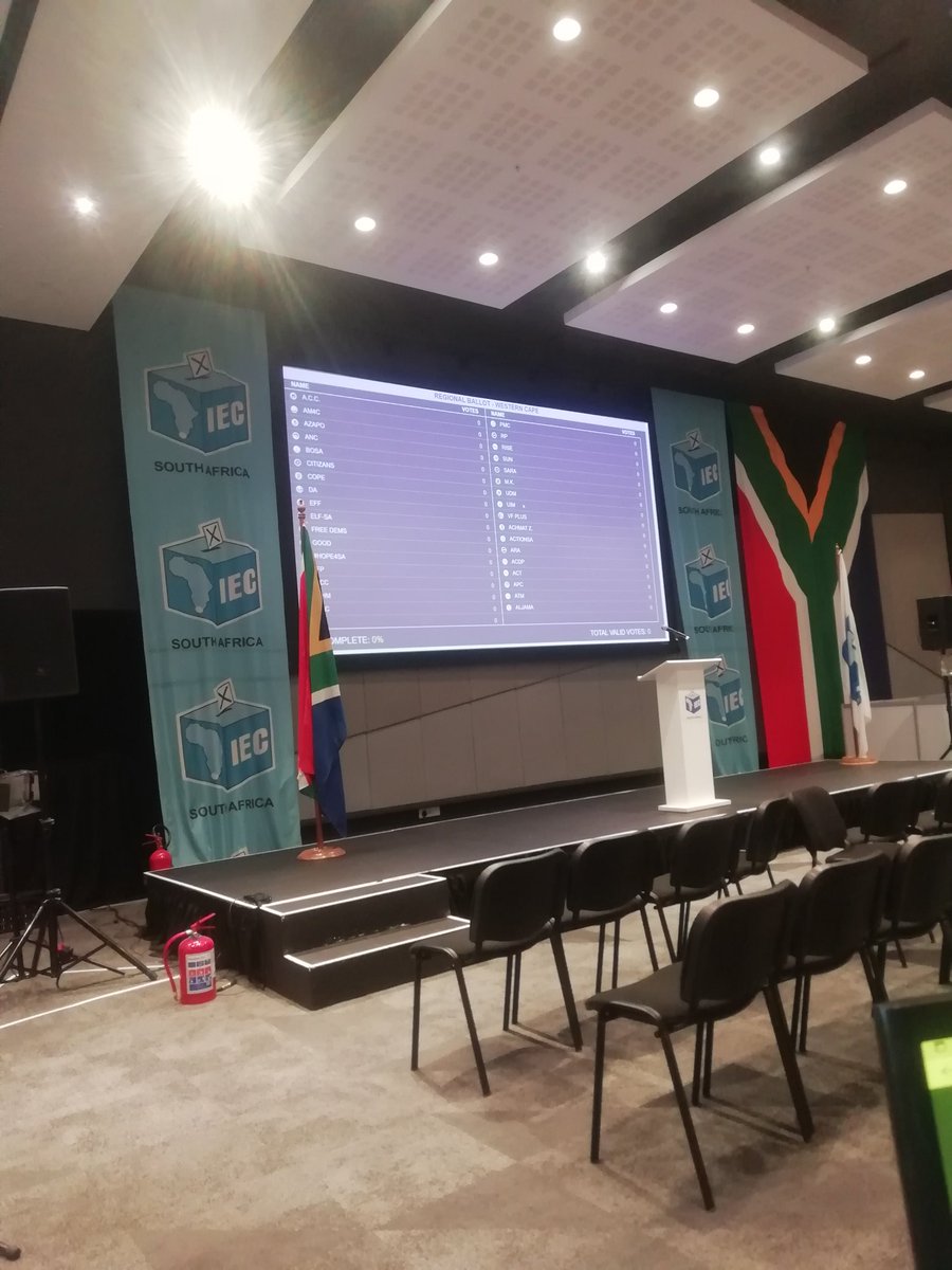 Before pic of the IEC Provincial Results Centre. Make sure to vote #VoteActionSA 💚

<a href="/Action4SA/">ActionSA</a> <a href="/HermanMashaba/">Herman Mashaba</a> <a href="/ActionSA_WC/">ActionSA Western Cape</a>