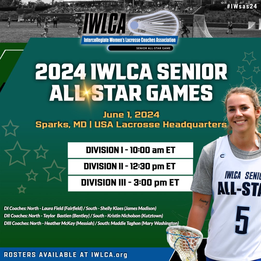 NEWS - IWLCA Reveals 2024 Senior 🌟 All-Star Teams

Games will be held at 🏟️ USA Lacrosse Headquarters in Sparks, MD on June 1! 

Check out the teams here: iwlca.org/news_article/s…