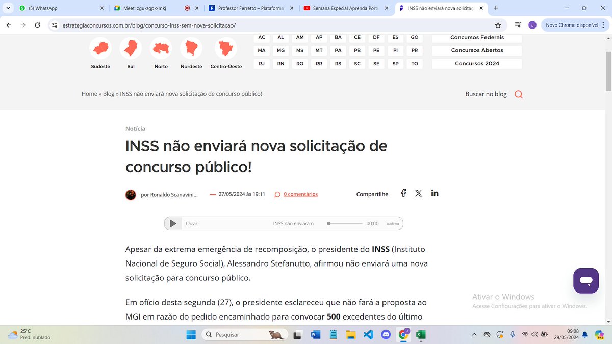studando888's tweet image. estrategia postou isso ontem , n entendi mt bem , n vai ter mais concurso do inss? #conctwt