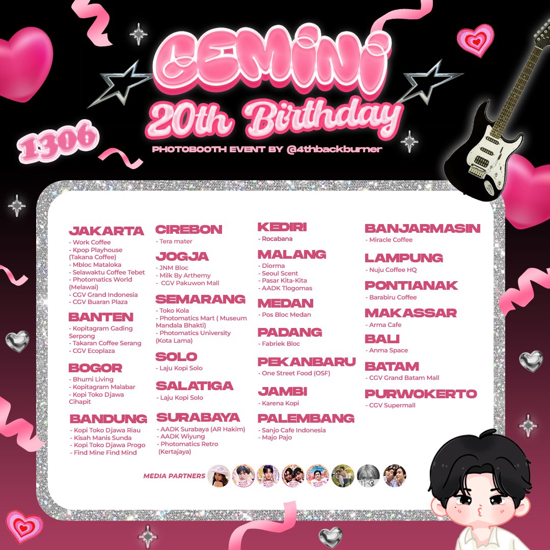 ♊️Gemini is turning 20! Let's celebrate it together!📸 Gemini's Birthday Photobooth Event by @4thbackburner Available at; 📍@photomaticsid (8 - 14 June) 📍@palette__id (4 June - 4 July) #GeminiTurning20 #FlyHighGemini20th #Gemini_NT