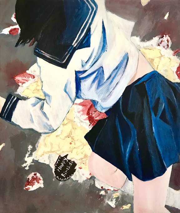 「blue sailor collar blue skirt」 illustration images(Latest)