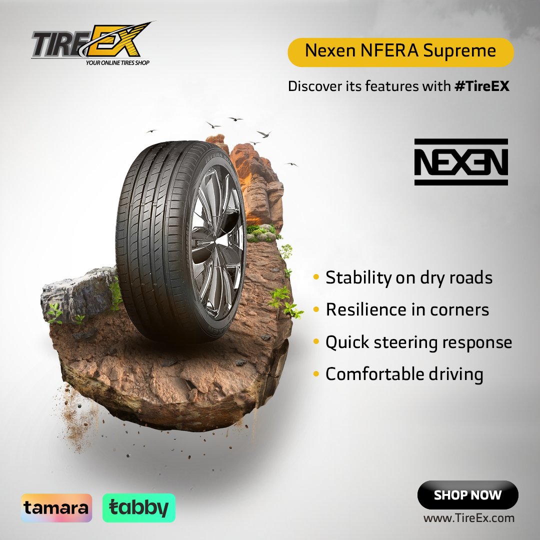 Experience outstanding driving with us! 😌
✅ Excellent performance on dry roads
✅ Sleek and sporty design
✅ Exceptional grip and control

Shop Now!📲
TireEx.com