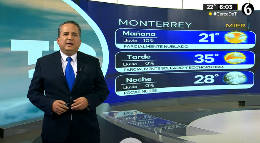 ⛅️| Pronóstico Del Tiempo Reza el dicho que después de la tempestad viene la calma, y así será hoy Miércoles en #Monterrey, ya sin lluvias y bochornoso por la tarde. #ClimaDel6